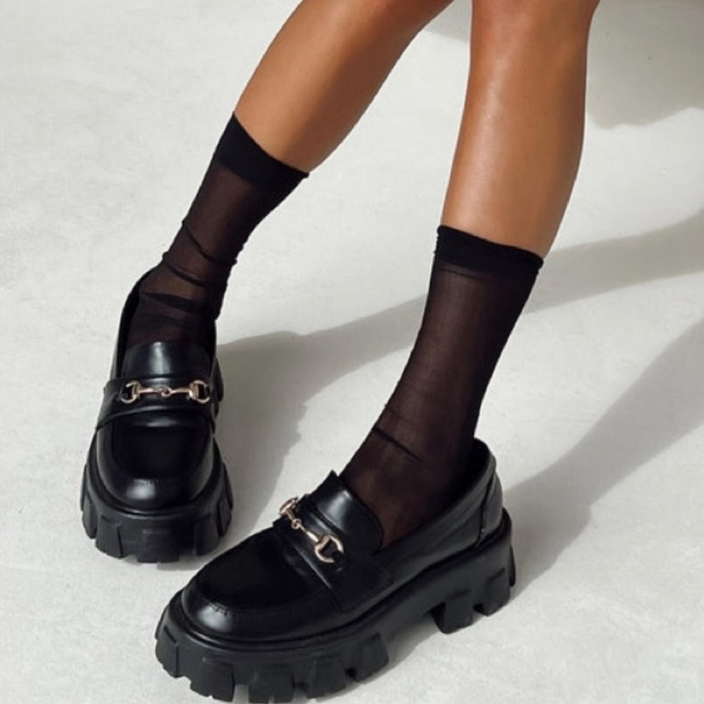 Princess Polly Black Chunky Loafers
